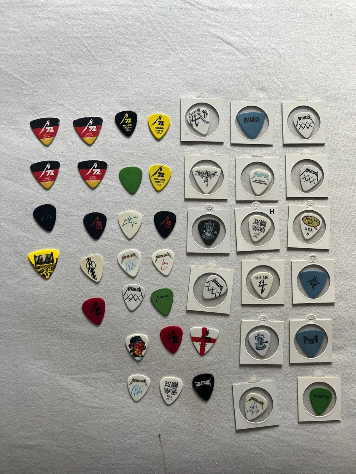 Metallica plectrums €5 - €25 per stuk, Verzamelen, Verzenden, Zo goed als nieuw, Foto of Kaart