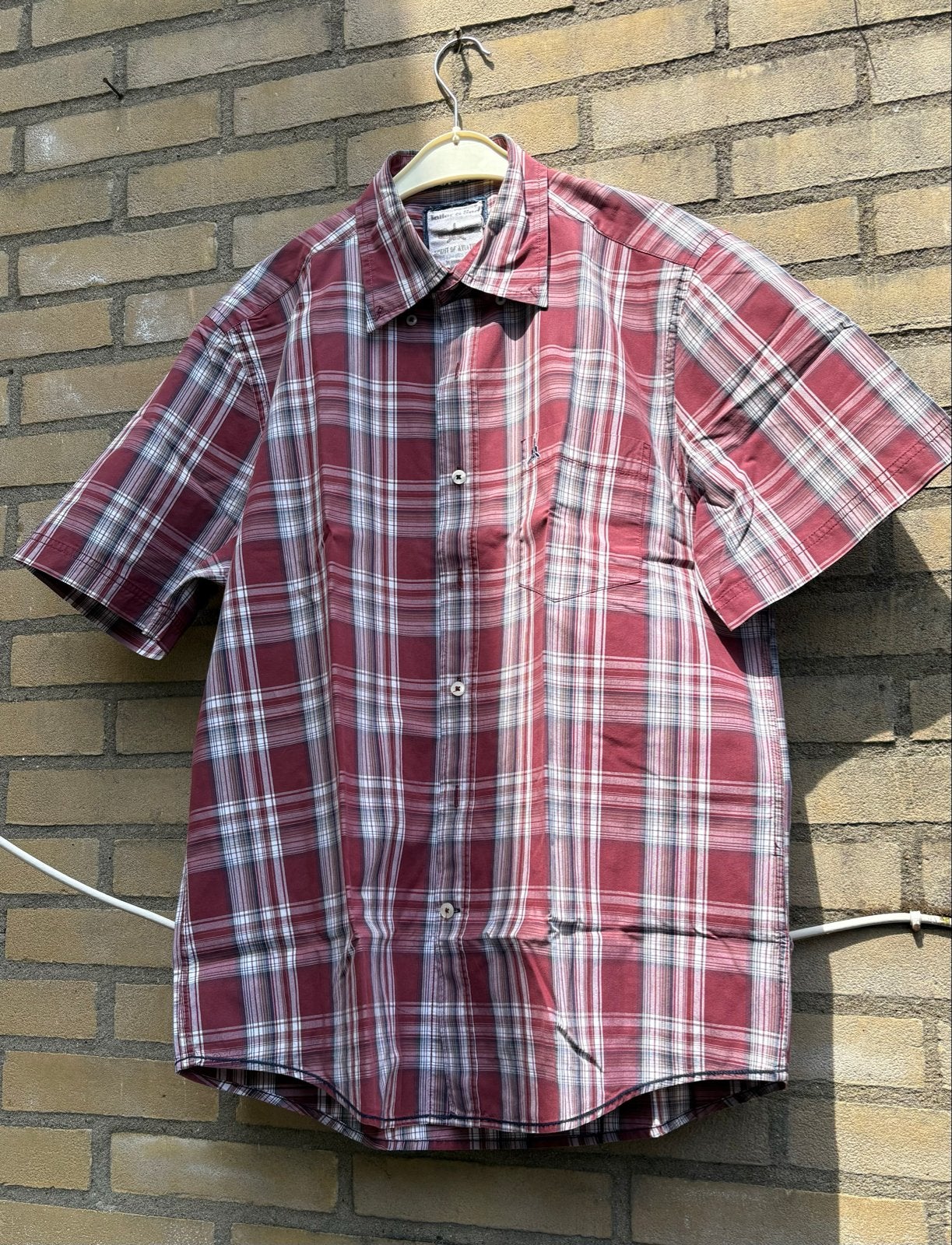 Tailor & Son Spirit of Aviation geruit overhemd maat L, Kleding | Heren, Overhemden, Ophalen of Verzenden, Gedragen, Rood, Halswijdte 41/42 (L)