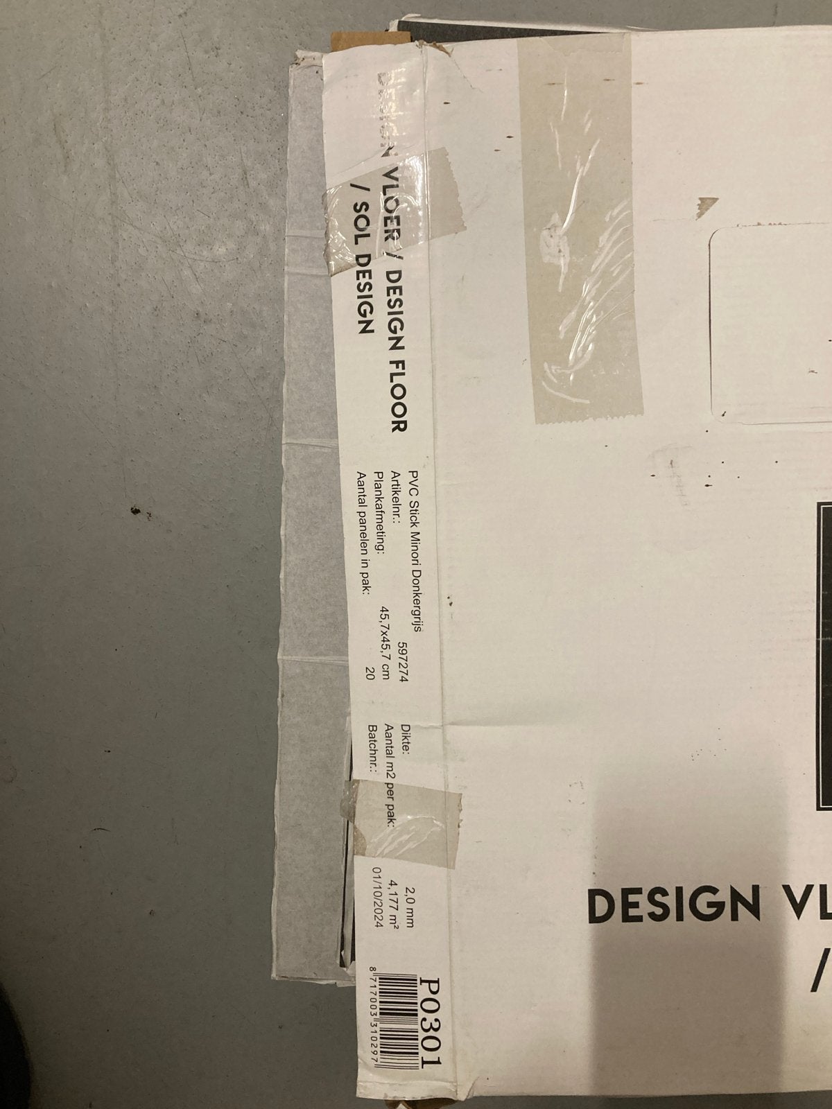 Nieuwe PVC Design Vloer - Sol Design (4.177 m²), Ophalen, Overige typen, Nieuw, Minder dan 50 cm
