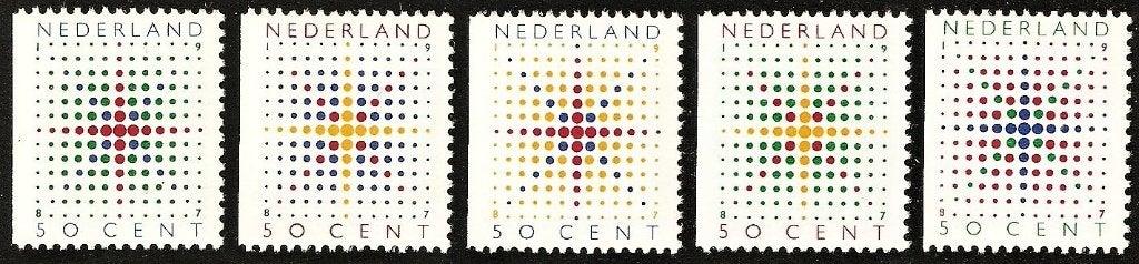Nederland 1391-1395 serie links ongetand decemberzegels., Postzegels en Munten, Postzegels | Nederland, Verzenden, Postfris