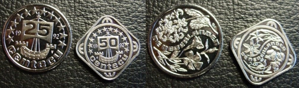 25 en 50 centecu 1992, Verzenden, Overige materialen, Nederland