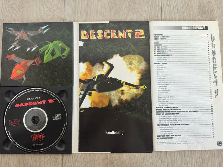 Descent 2 PC CD-ROM (Vintage Gaming), Gebruikt, Shooter, 1 speler, Ophalen of Verzenden