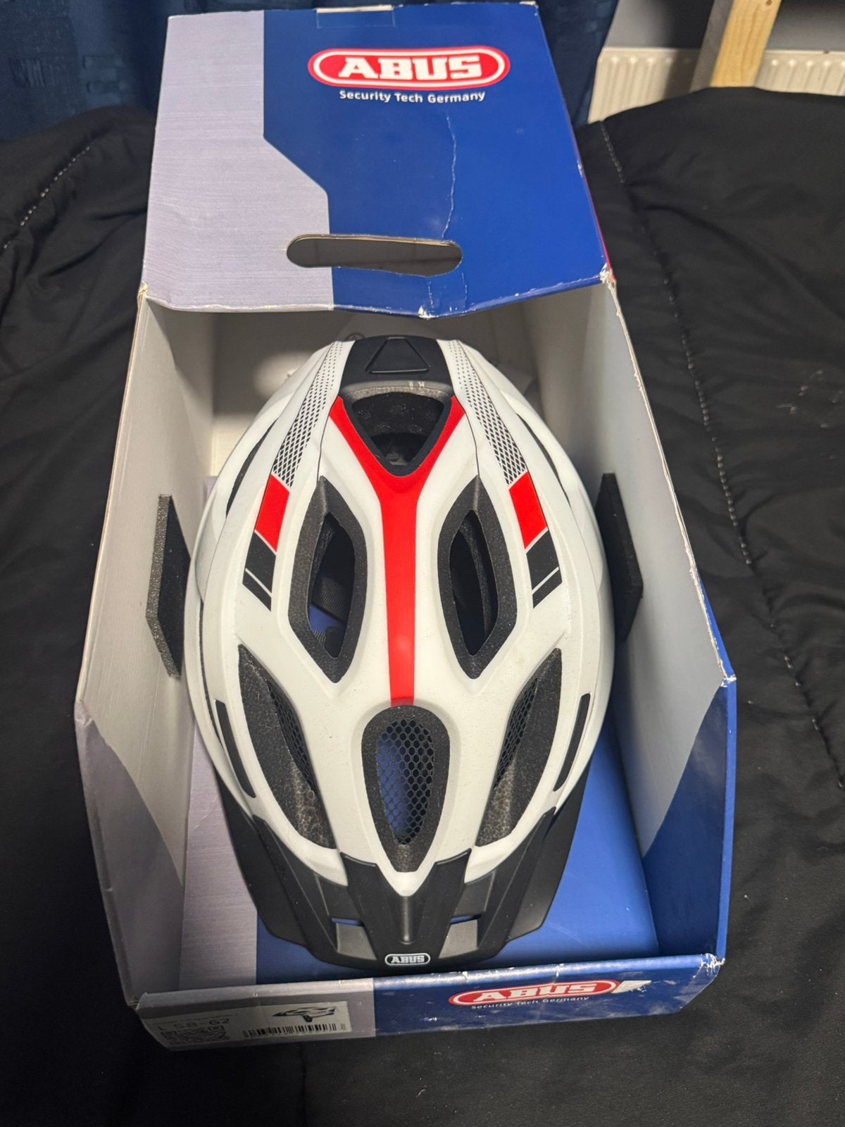 ABUS ADURO 2.0 Race White fietshelm, Ophalen, Zo goed als nieuw, L, Heer of Dame