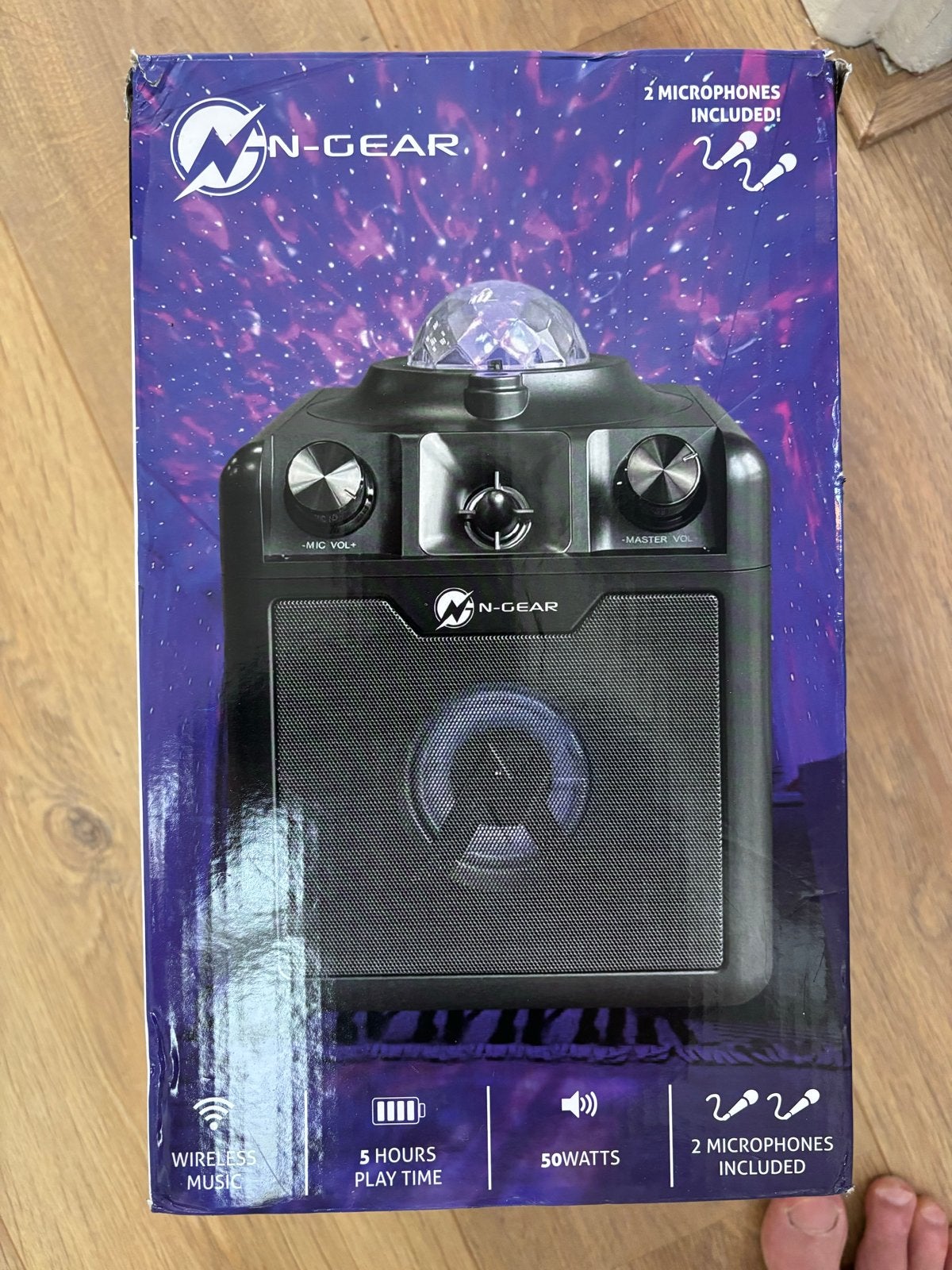 N-Gear Disco Star 710 Karaoke Set met Microfoons, Ophalen of Verzenden, Nieuw, Complete set