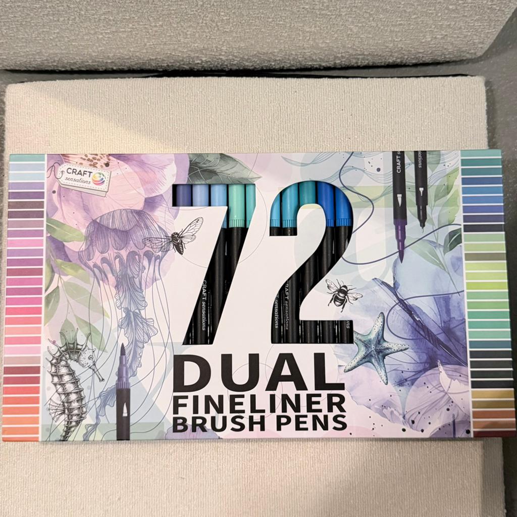 72 Dual Fineliners en Brush pennen - Nieuw, Hobby en Vrije tijd, Tekenen, Ophalen of Verzenden, Nieuw, Potlood of Stift