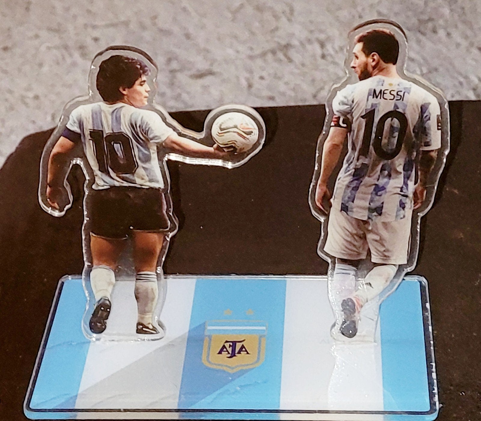 Maradona & Lionel Messi 10 Argentinië acrylaat display AFA, Verzenden, Nieuw, Buitenlandse clubs, Overige typen
