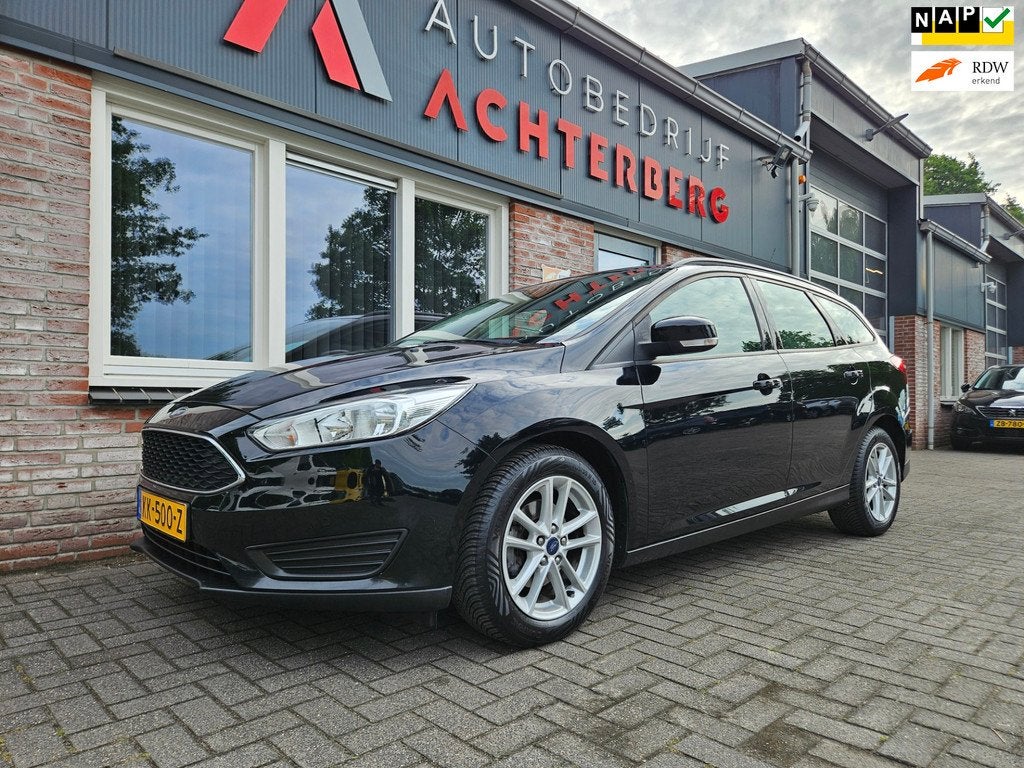 Ford Focus Wagon 1.0 Trend Airco! Cruise Control! Gereviseer, Auto's, 101 pk, Gebruikt, Euro 6, Zwart