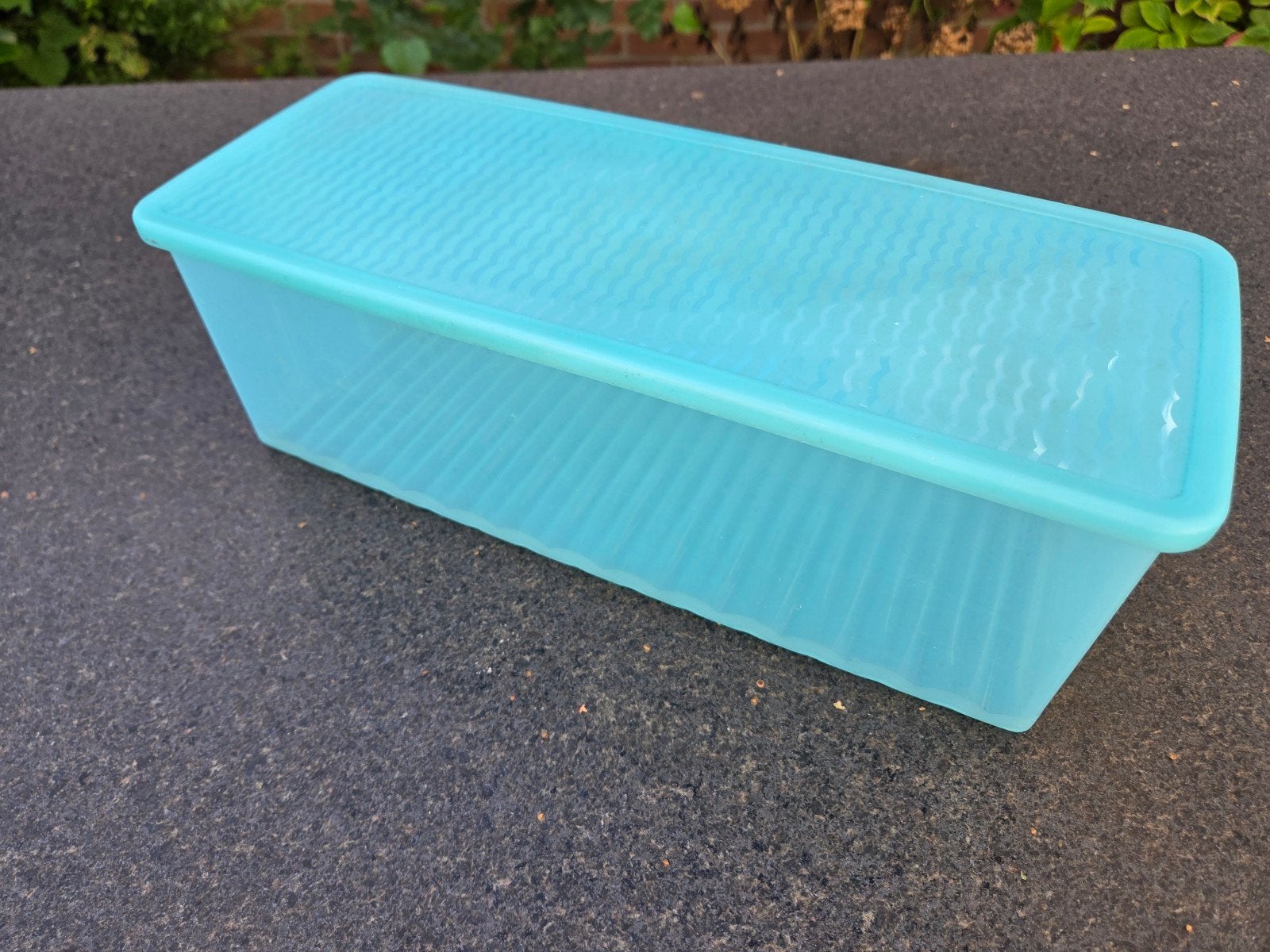 Tupperware bewaardoos met deksel - Lichtblauw, Gebruikt, Bewaardoos, Blauw, Ophalen of Verzenden
