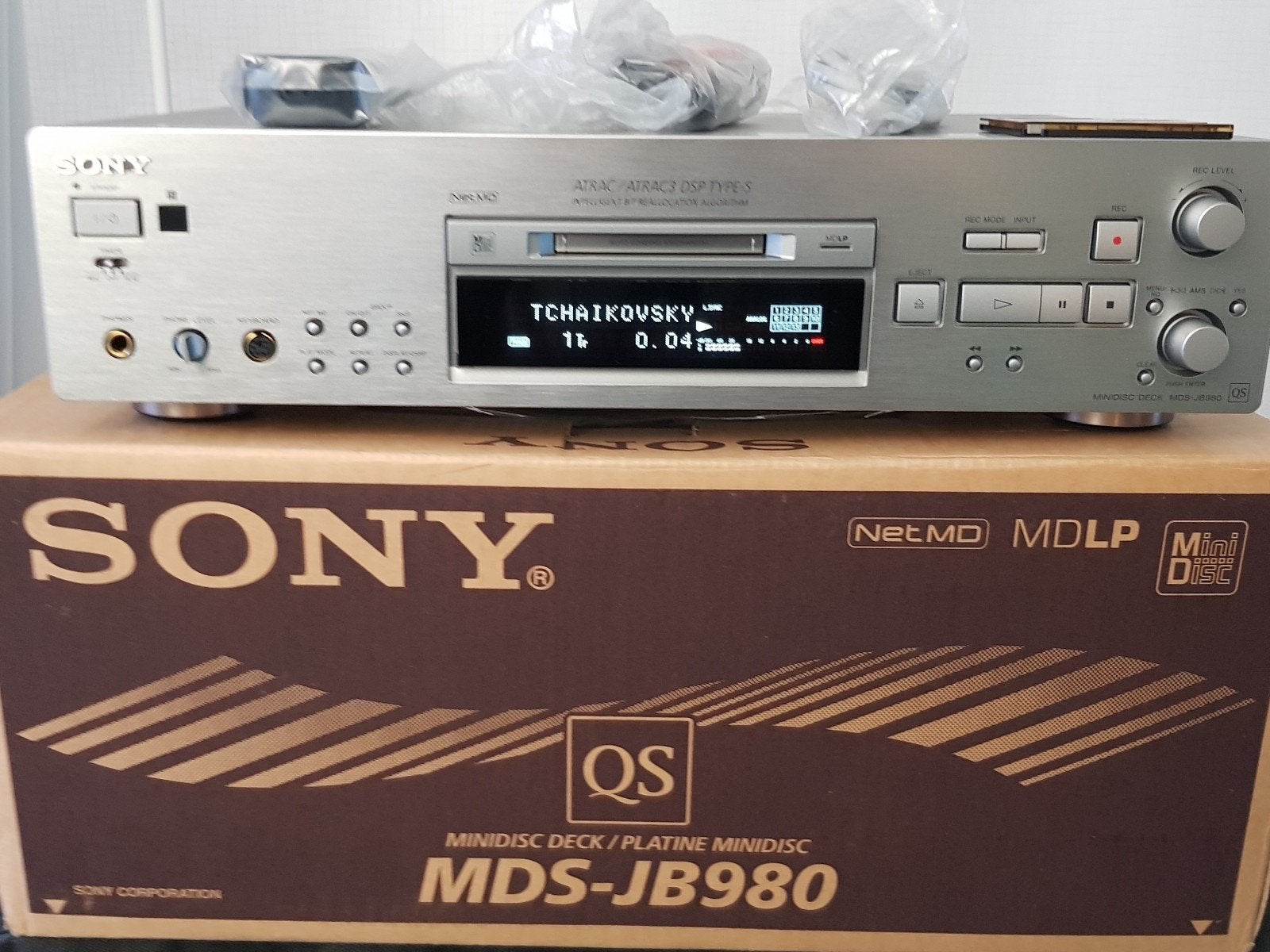 Sony Minidisc MDS-JB980 met afstandsbediening en usb kabel, Verzenden