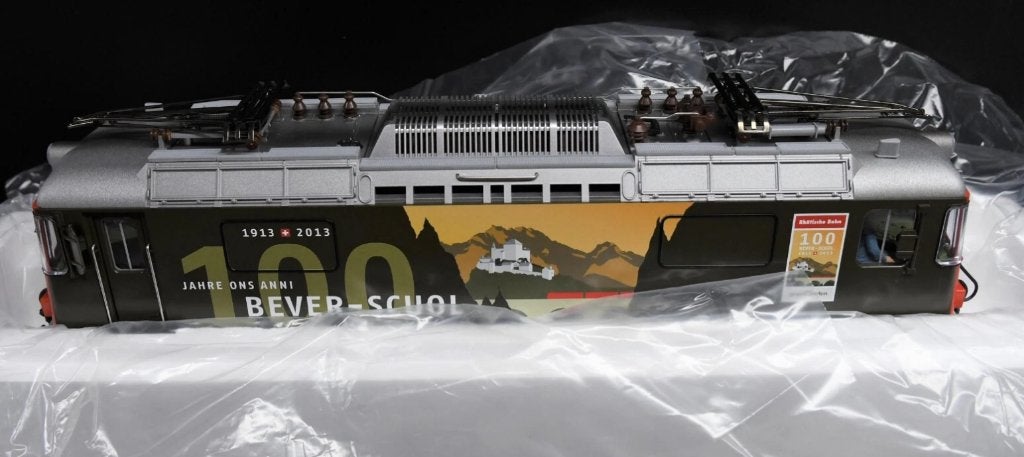 LGB 28438 E-lok RhB Locomotief Bever-Scuol Digitaal en Sound, Ophalen of Verzenden, Zo goed als nieuw, LGB, Gelijkstroom