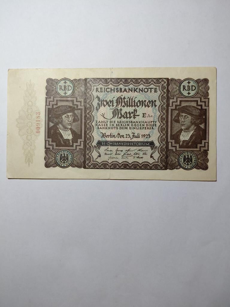 Duitse 2 miljoenen mark 1923, Ophalen of Verzenden, Duitsland