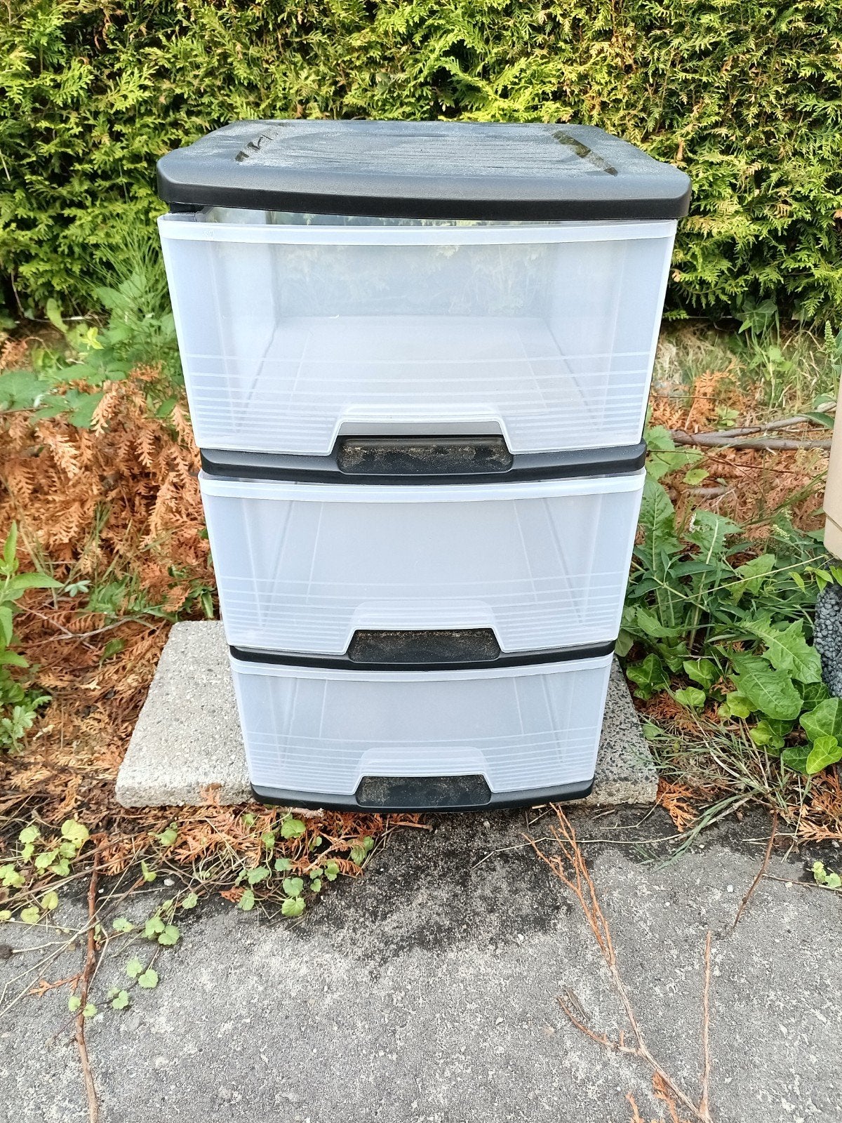 Kunststof ladekast met 3 transparante laden, Huis en Inrichting, Kasten | Ladekasten, Ophalen, Gebruikt, 5 laden of meer, Minder dan 100 cm