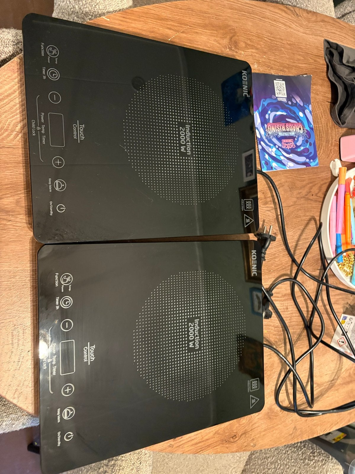 Koenic Inductie Kookplaten 2000W - Set van 2, Gebruikt, 3 kookzones of minder, Ophalen of Verzenden, Inductie