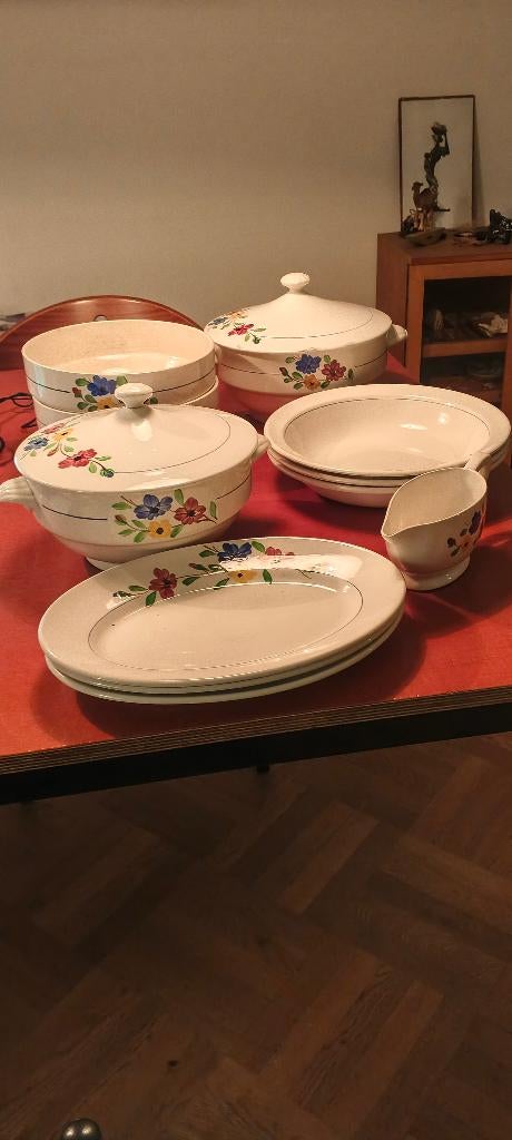 antiek frans boerenbont servies, Antiek en Kunst, Antiek | Servies compleet, Ophalen of Verzenden