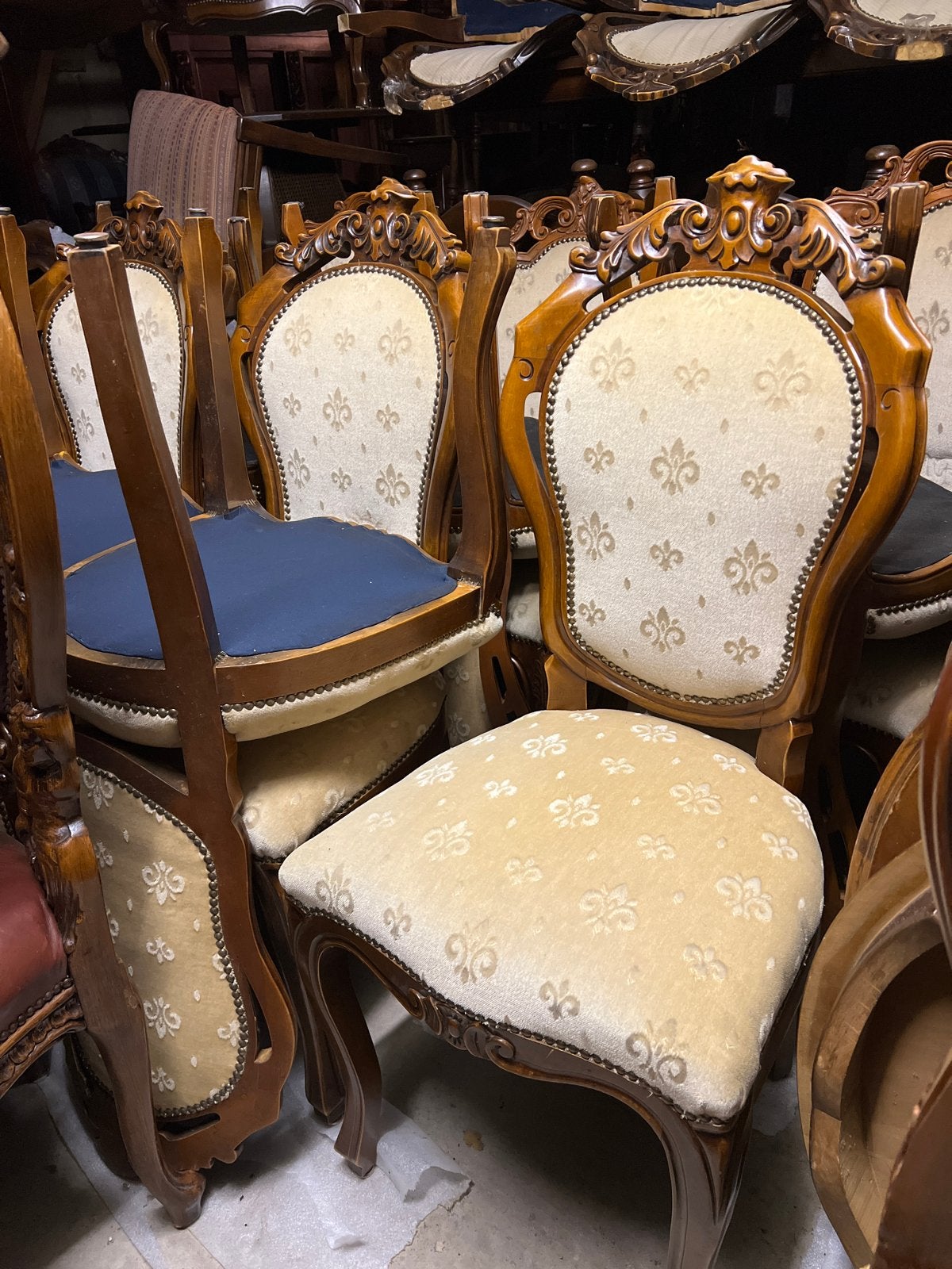 6 Barok Eetkamerstoelen - MAGAZIJN LEEGVERKOOP, Ophalen