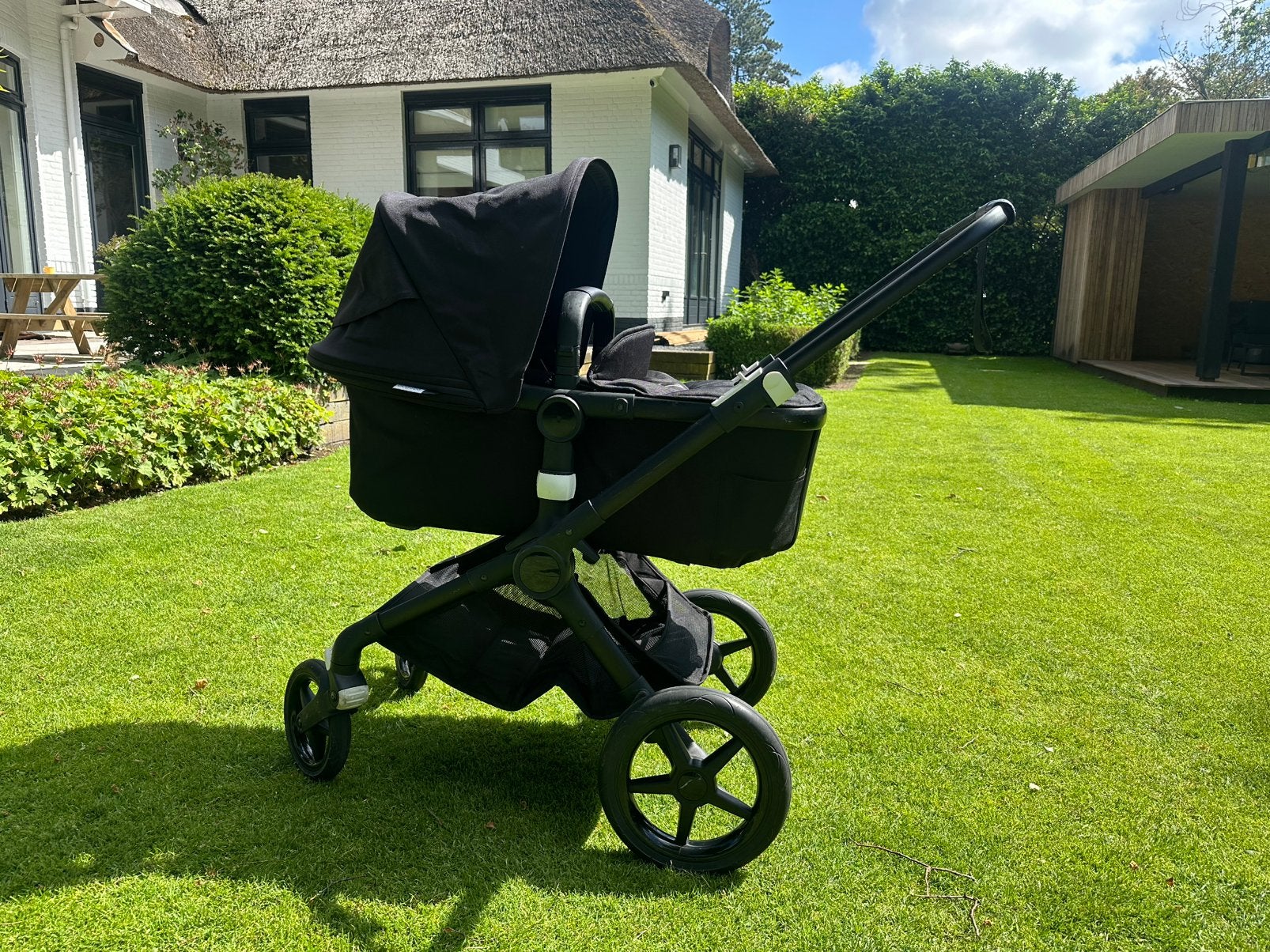 Bugaboo fox2 zwart! Meerijdplankje - voetenzak, Gebruikt, Bugaboo, Verstelbare duwstang, Ophalen