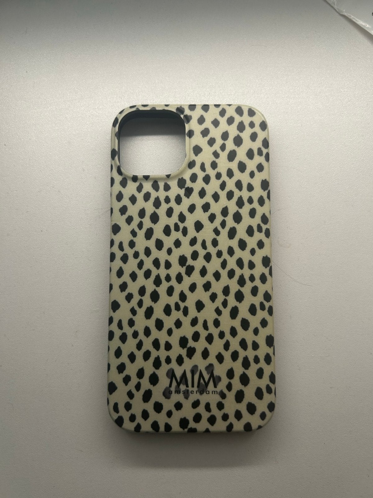 MIM Amsterdam iPhone 14 hoesje - Luipaardprint, Gebruikt, Overige merken, Hoesje of Tasje, Meerkleurig