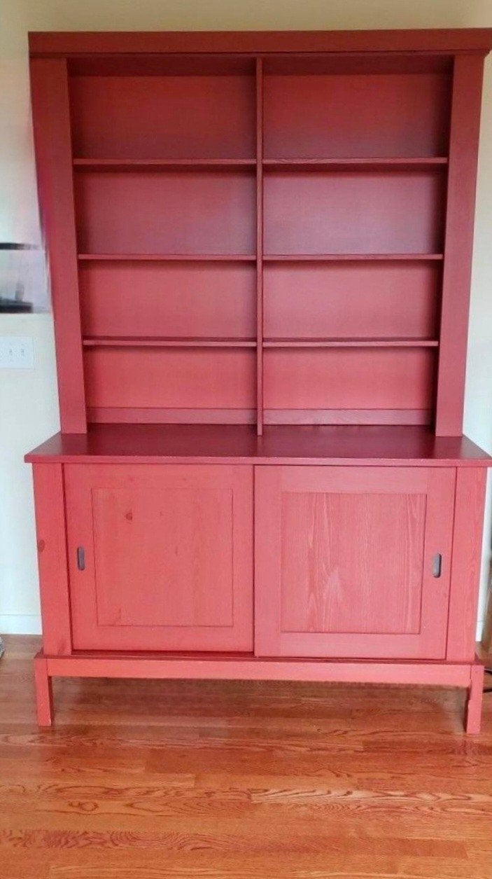 Ikea dressoir met opzetkast en planken, Ophalen, 100 tot 150 cm, Klassiek, 150 tot 200 cm