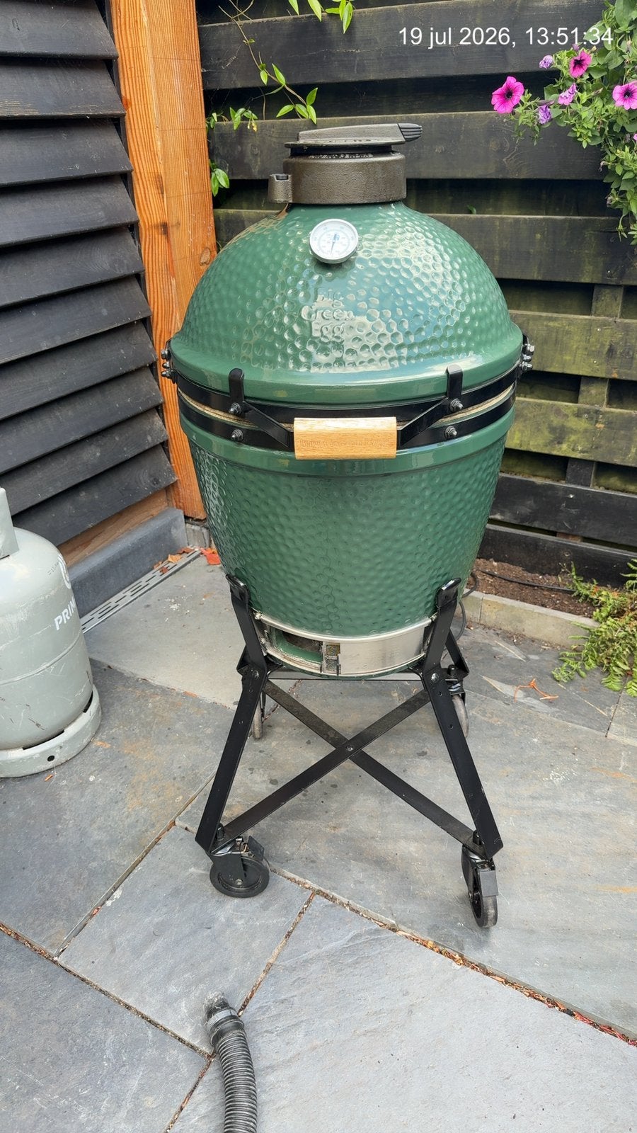 Big Green Egg Medium, Ophalen, Zo goed als nieuw, Big Green Egg (origineel)