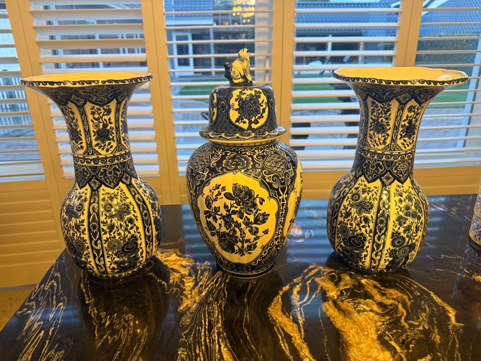 3-delig Delfts blauw kaststel – Boch Belgium / Royal Sphinx, Ophalen