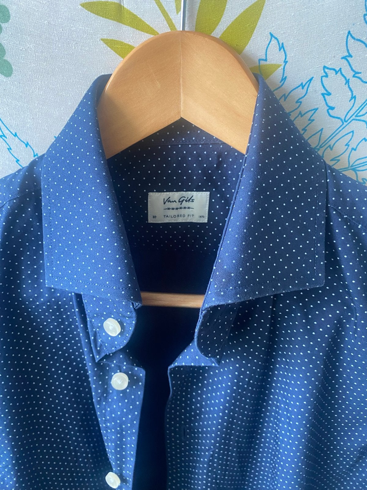 Van Gils overhemd, maat 37 (14,5), zo goed als nieuw, Kleding | Heren, Ophalen of Verzenden, Zo goed als nieuw, Blauw, Halswijdte 38 (S) of kleiner