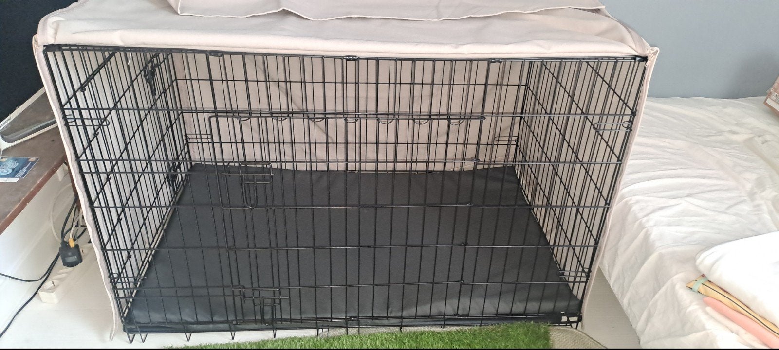 Nieuw hondenbench 122x 77 x 82 cm incl. topmast en benchhoes, Dieren en Toebehoren, Ophalen, Zo goed als nieuw