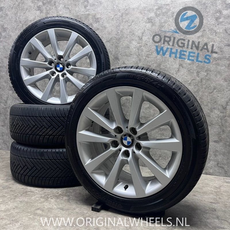 18 inch originele velgen + all season banden BMW 5 serie, 18 inch, -, -, Banden en Velgen