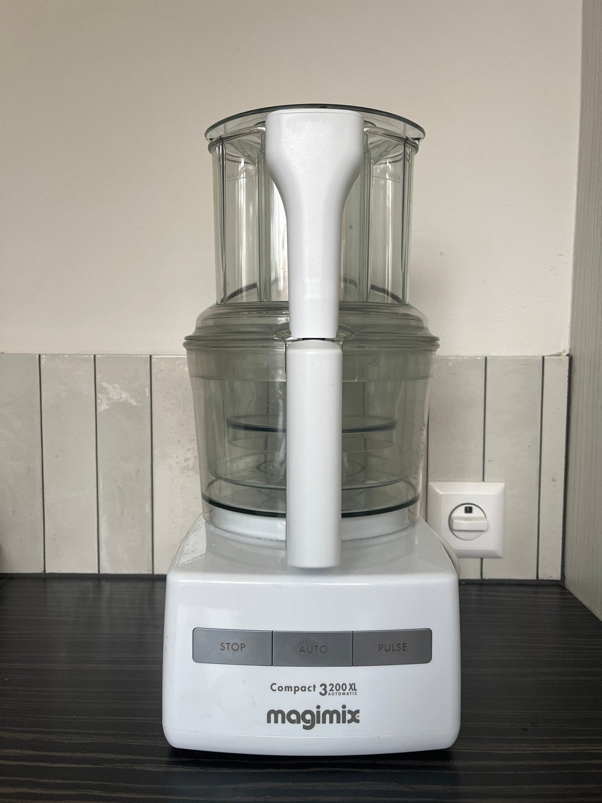 Magimix Compact 3200 XL Foodprocessor - Wit, Ophalen, Gebruikt, 3 snelheden of meer, 2 tot 3 liter