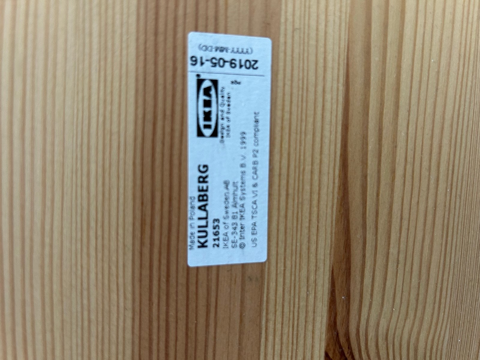 IKEA KULLABERG Tafel - Grenenhout en Metaal, Huis en Inrichting, Ophalen, Gebruikt, 100 tot 150 cm, 50 tot 100 cm