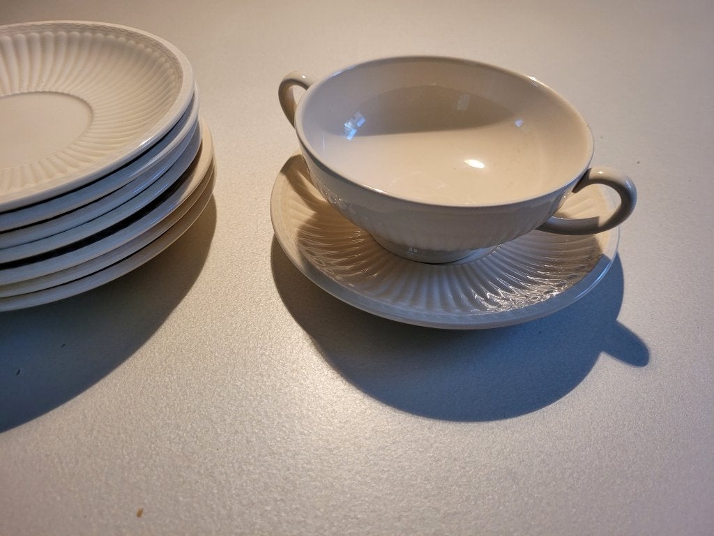 Wedgwood Edme soepkom met onderschotel, Ophalen of Verzenden