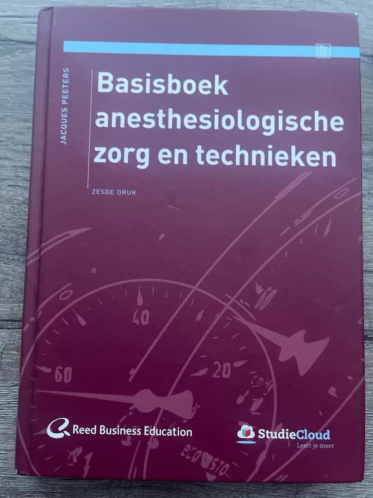 Basisboek anesthesiologische zorg en technieken, Boeken, Studieboeken en Cursussen, Zo goed als nieuw, HBO, Ophalen of Verzenden