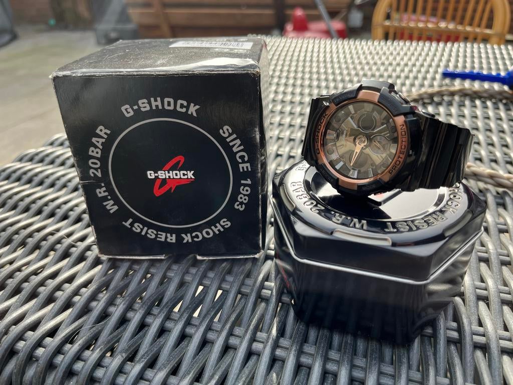 Casio G-Shock GA-200RG-1AER Horloge - Zwart/Roségoud, Casio, Kunststof, Polshorloge, Nieuw