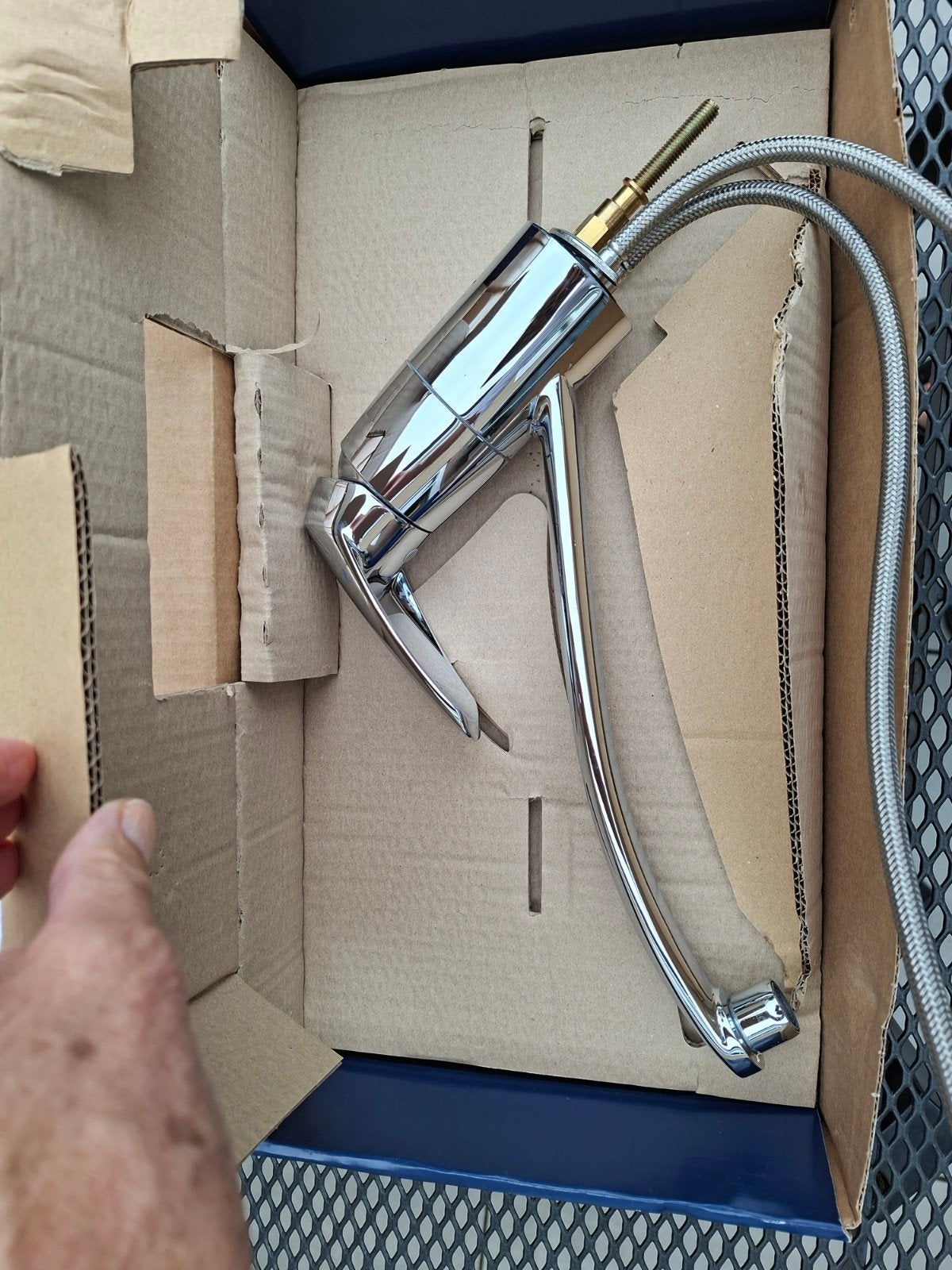 mengkraan grohe nieuw,keukenkraan,chroom met lange uitloop, Ophalen of Verzenden, Nieuw, Chroom, Kraan