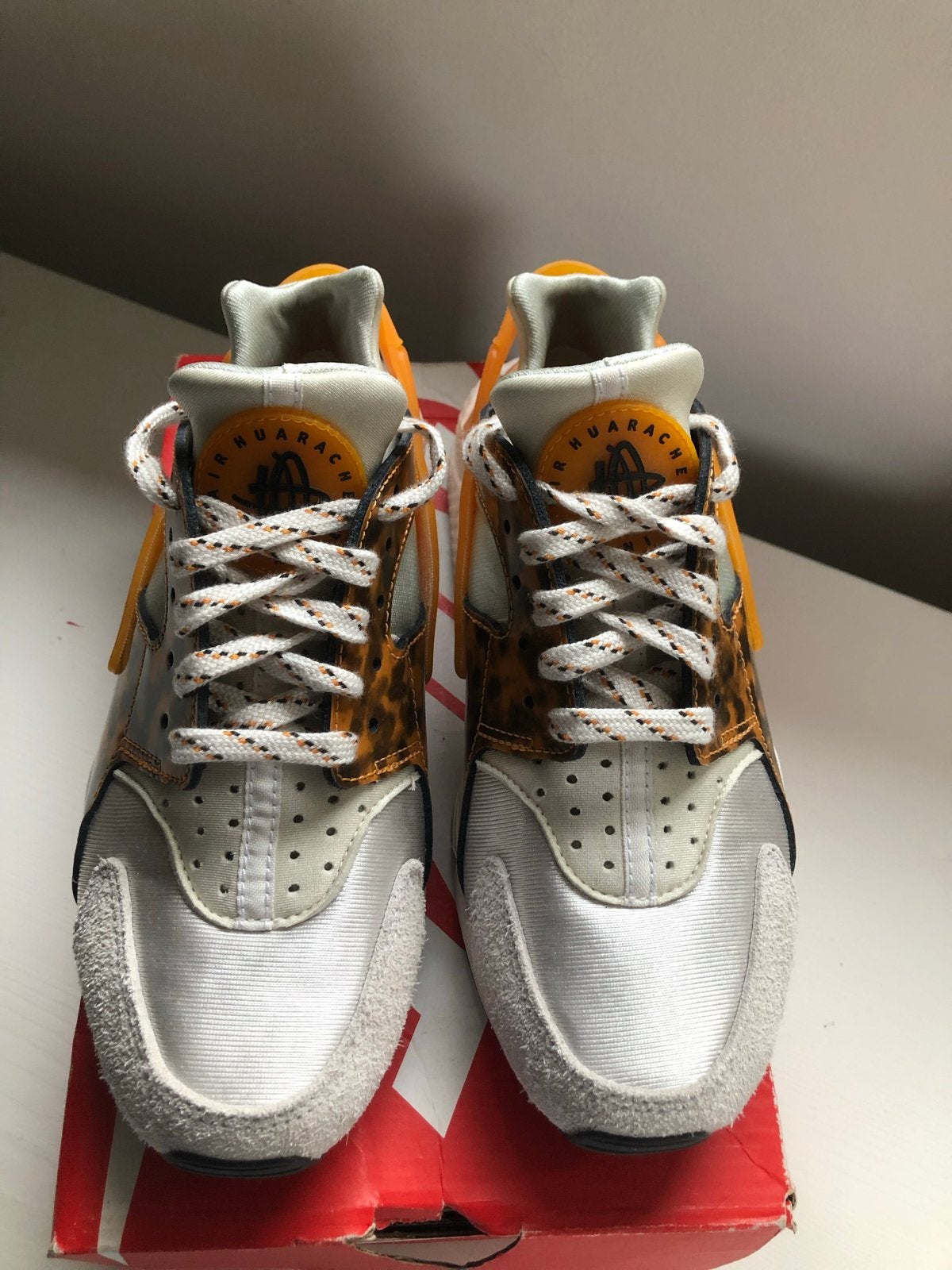 Nike Air Huarache sneakers met luipaardprint, maat 37, Ophalen of Verzenden, Zo goed als nieuw, Overige kleuren, Sneakers of Gympen