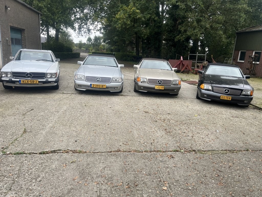 Mercedes-Benz 500-serie 560 SL 2x SL500 1x SL300 mb190 2.6 W, Auto's, Automaat, Bedrijf, 2 stoelen, Blauw