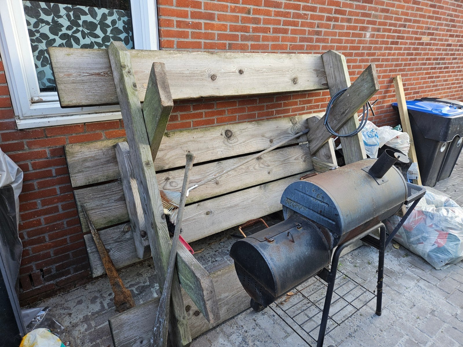 Picknicktafel, Ophalen, Eettafel, Hardhout, 6 zitplaatsen