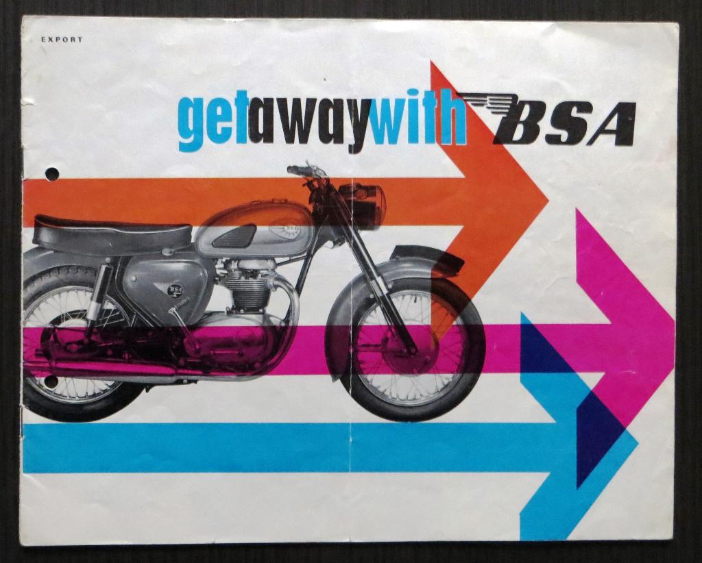 Folder Get away with BSA / export-modellen 1965 (Engels), Motoren, Verzenden, Overige merken