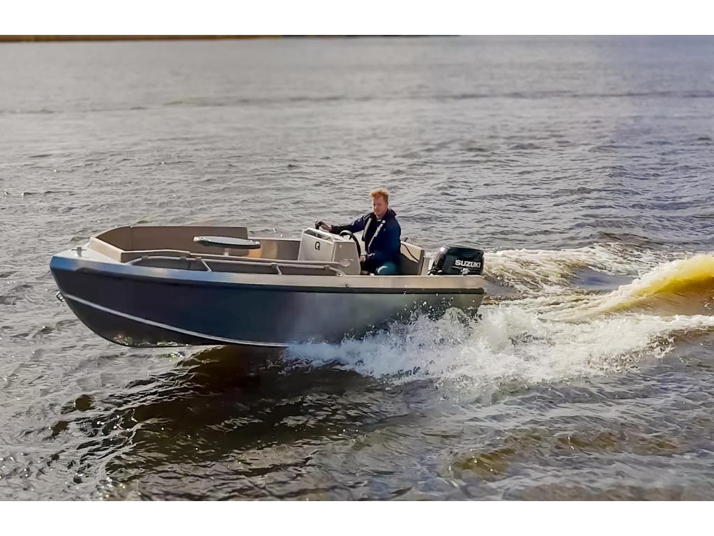 Luxe, zelflozende aluminium boot | Qwest S535 | Tot 60PK!, Watersport en Boten, Niet ingevuld, Tot 10 pk, Niet ingevuld, Niet ingevuld