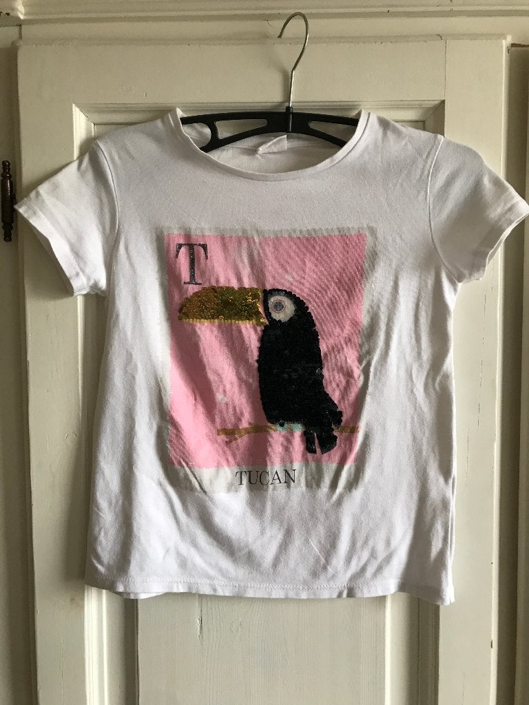 t-shirt (Zara) 128, Gebruikt, Meisje, Ophalen of Verzenden, Zara