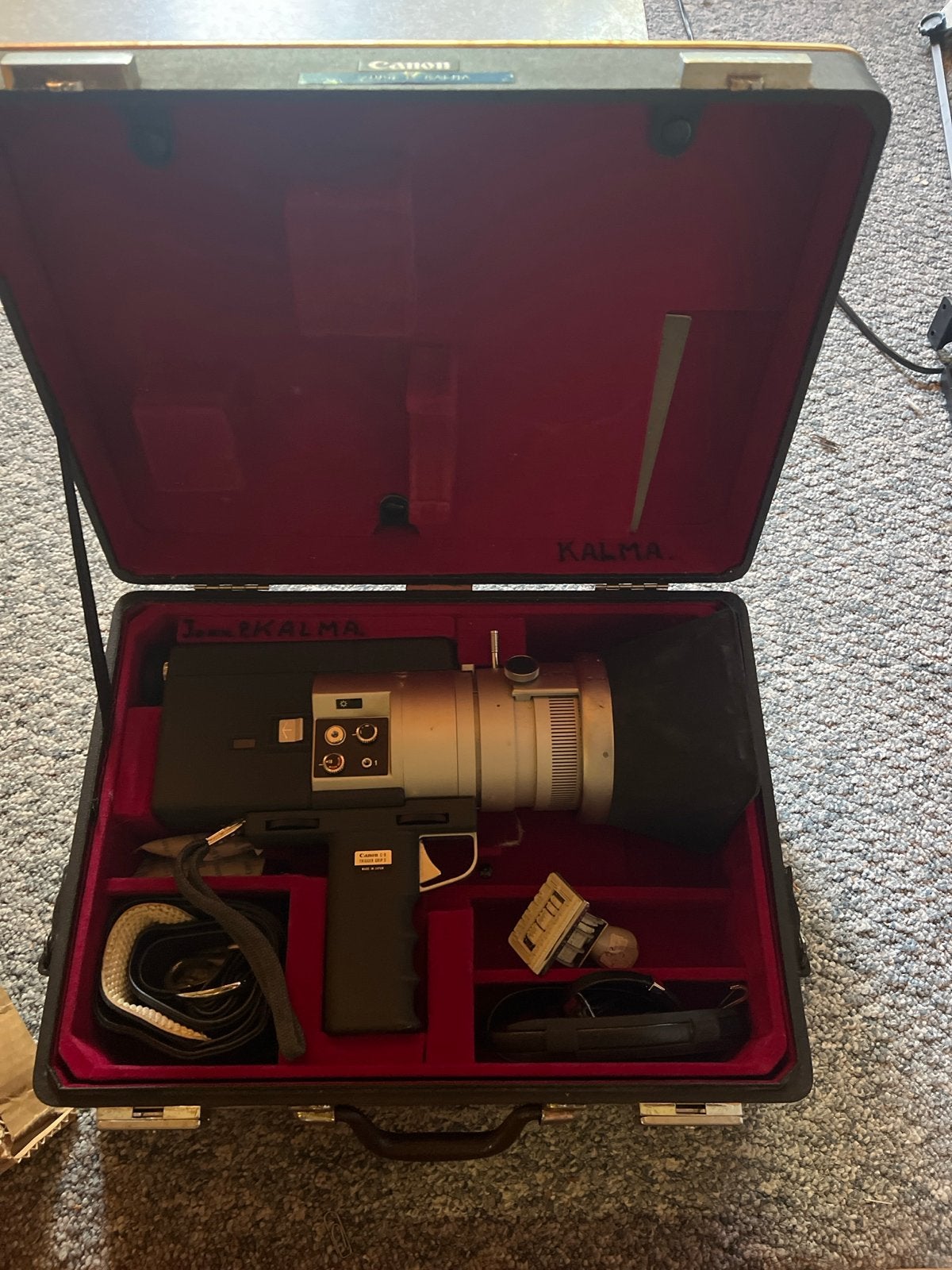 Vintage Canon 8mm filmcamera in koffer, Ophalen of Verzenden, 8mm, Camera