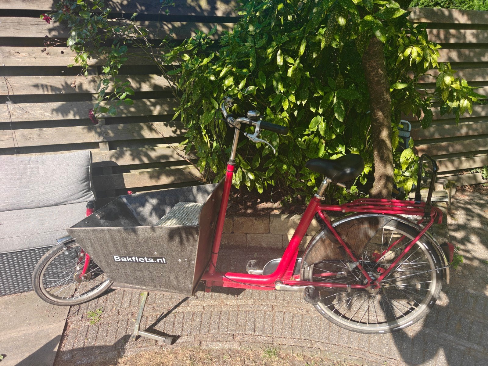 Cargo short bakfiets met waterdicht zeil, Fietsen en Brommers, Gebruikt, Trommelrem, Ophalen, Overige merken