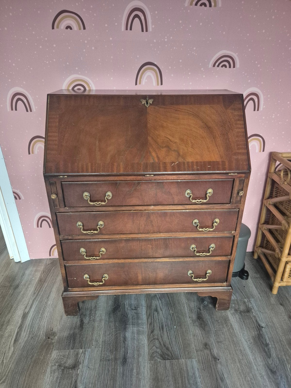 Klassiek Engels secretaire met ladeblokken, Ophalen, Gebruikt, Engels klassiek