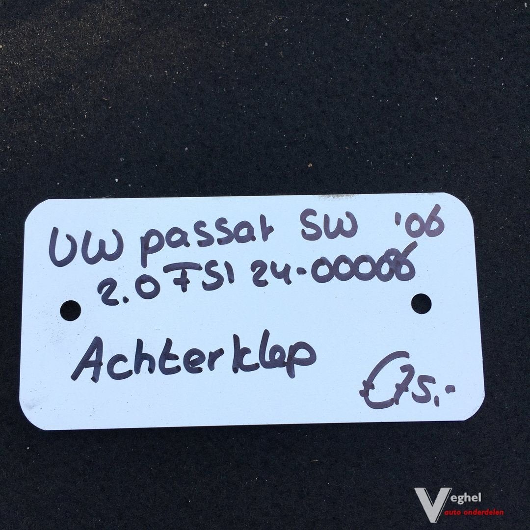 Vw Passat 2.0 fsi SW 2006 2400086 Achterklep, Auto-onderdelen, Carrosserie en Plaatwerk, Ophalen, Gebruikt, -, Achter