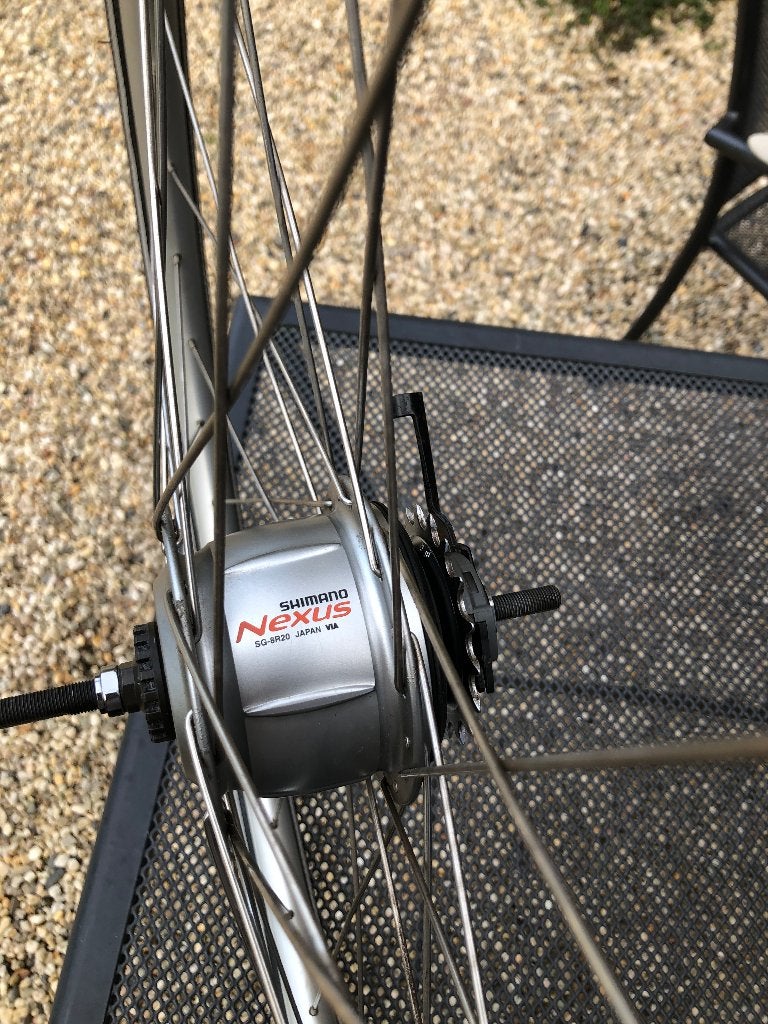 fietswiel Shimano SG-8R20 8 versnelling 28 inch compleet, Fietsen en Brommers, Fietsonderdelen, Zo goed als nieuw, Aluminium, Elektrische fiets