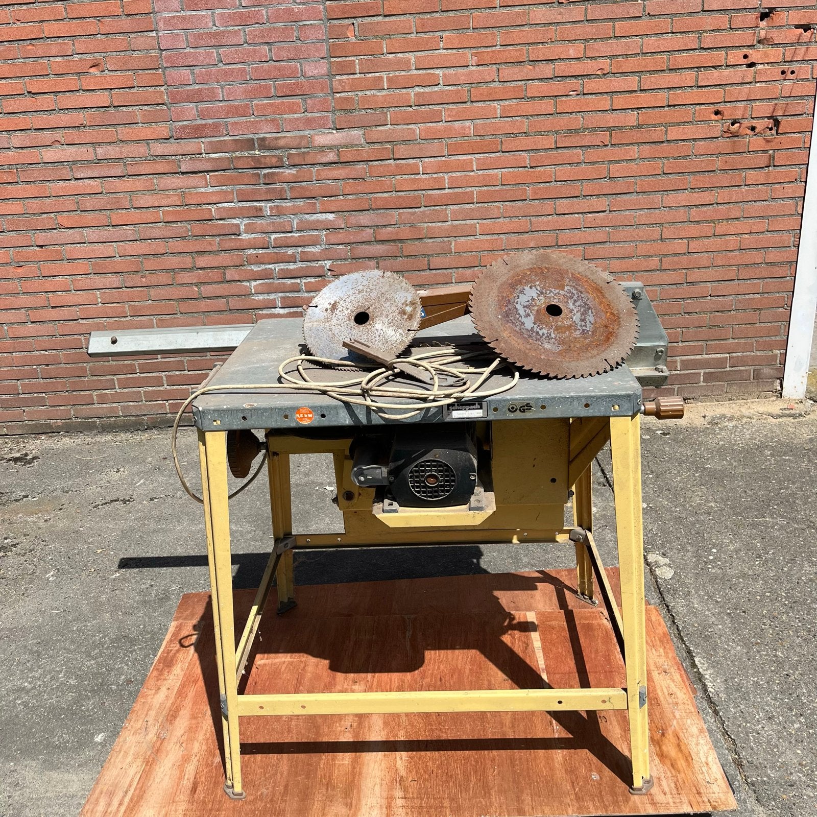 Scheppach Cirkelzaag - Ideaal voor haardhout, Gebruikt, Cirkelzaag, 70 mm of meer, Ophalen of Verzenden