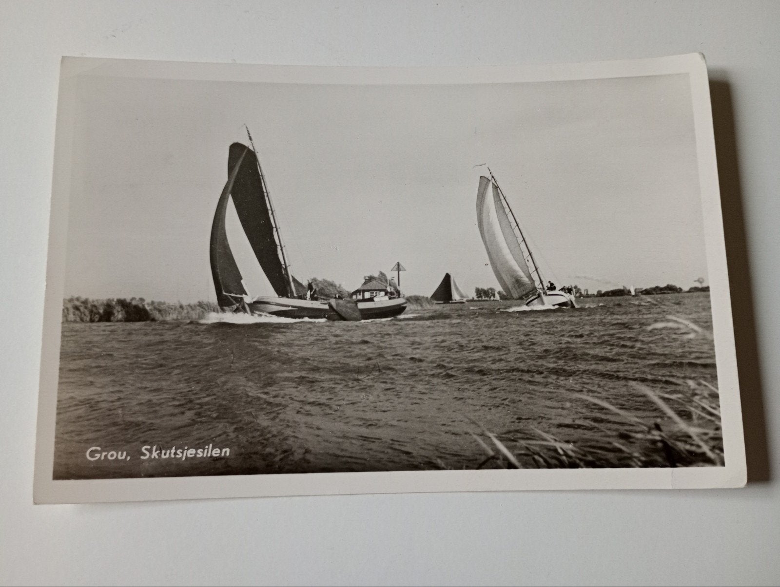 Grouw Zeilsport Skutsjesilen, Ophalen of Verzenden, 1940 tot 1960, Gelopen, Friesland