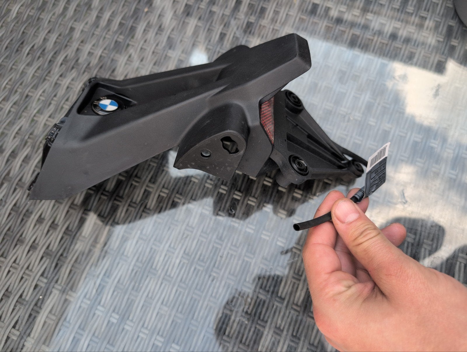 BMW Motorfiets Kentekenplaathouder - Gebruikt, Auto-onderdelen, Carrosserie en Plaatwerk, Ophalen of Verzenden, Gebruikt, Achter