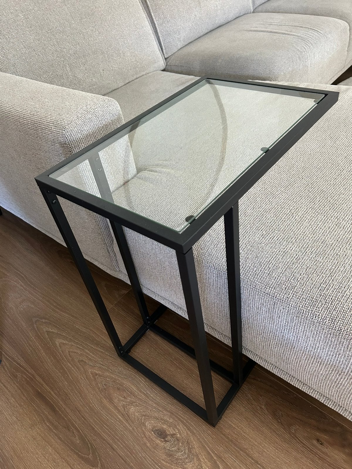 Mooi net bank tafeltje te koop, Ophalen, 50 tot 100 cm, Zo goed als nieuw, Metaal