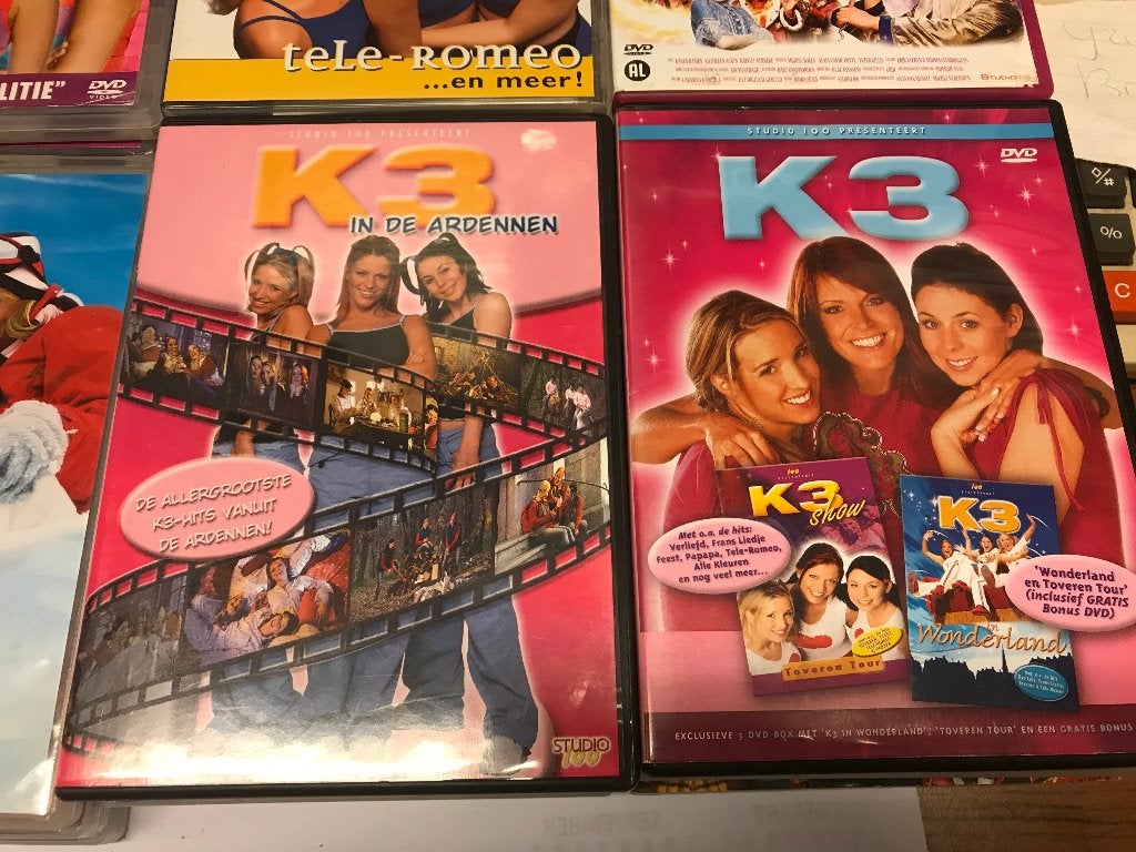 T.K. nog 5 DVD' s en 2 CD's van K3 zie actuele lijst, Alle leeftijden, Ophalen of Verzenden, Gebruikt, Show