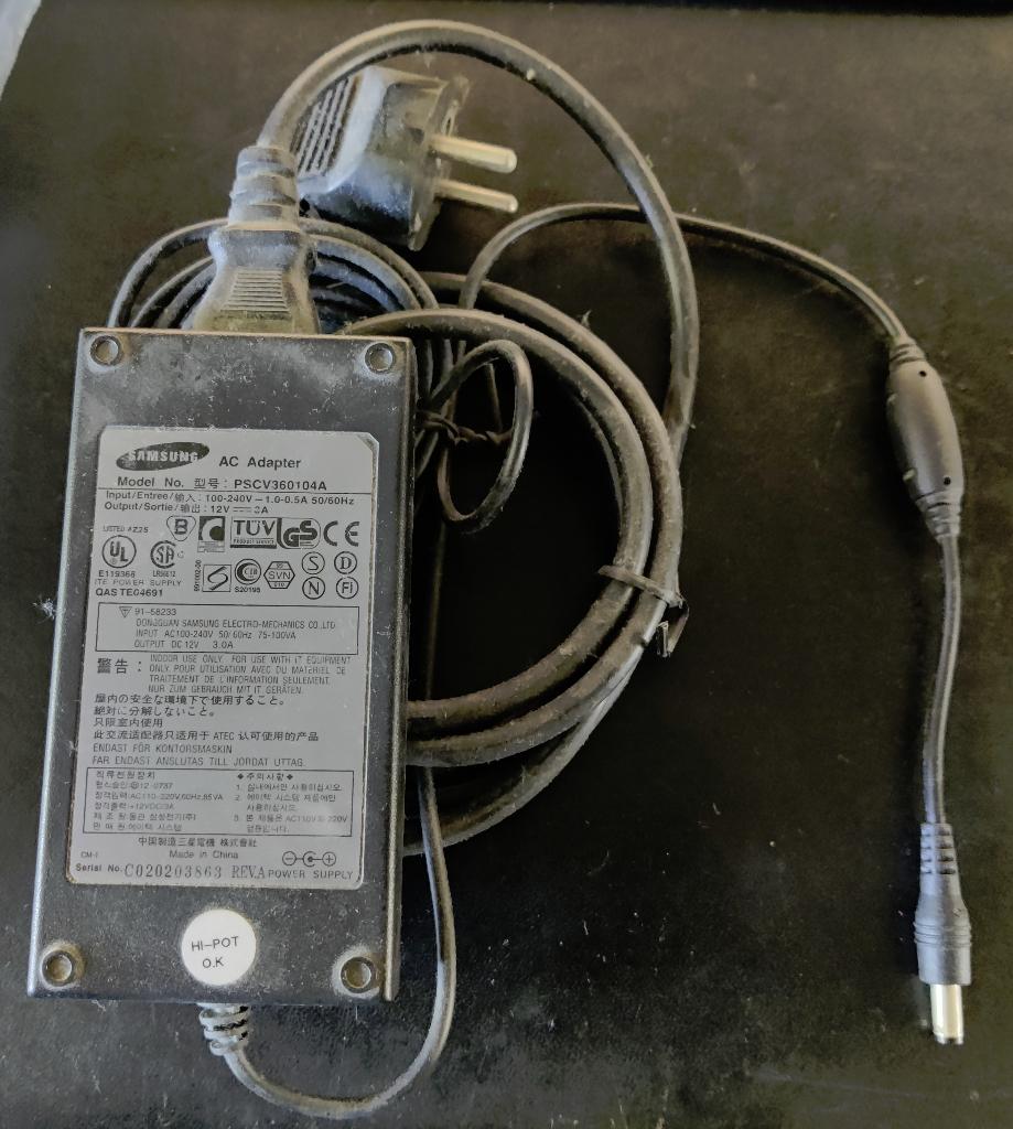 Samsung PSCV360104A Monitor / Display / TV AC Adapter 1-5, Computers en Software, Monitoren, Ophalen of Verzenden, Gebruikt, Full HD